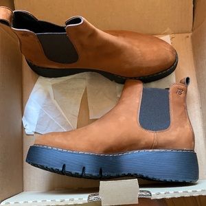 Leather Boot. COGNAC Leather 8US/ 5.5UK